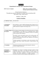 Logistical modalities